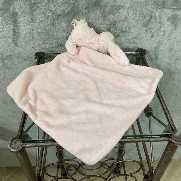 Jellycat Bashful Pink Bunny Soother Plush Lovie Security Blanket For Infant - Picture 6 of 11